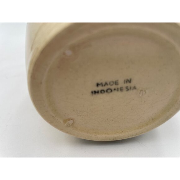 Vintage Hand-Painted Ceramic Mug With Bamboo Design & Woman Illustration 12 Oz - Picture 8 of 8